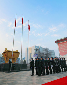 汾西矿业举行2024年元旦升旗仪式